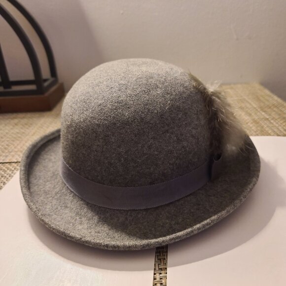 Ladies Lancaster Grey Wool Fedora Hat - Picture 1 of 4